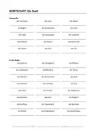 Vorschau - Arbeitsblätter - Wortschatz: Stadt - Deckblatt