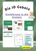 Vorschau - Arbeitsblätter - Die 10 Gebote: Einführung in die Einheit - Deckblatt