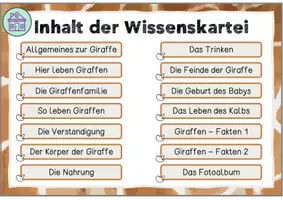 Vorschau - Unterrichtsreihen - Die Giraffe - Wissenskartei - digital & zum Ausdrucken - Seite 3