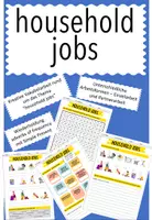 Vorschau - Arbeitsblätter - household jobs - Wortschatzarbeit - Deckblatt