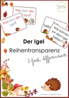 Vorschau - Stationenlernen - Der Igel - Reihentransparenz - Deckblatt