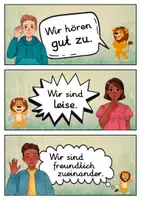 Vorschau - Poster - 20 Klassenregeln - Löwe für die Löwenklasse (Grundschule) - Seite 2