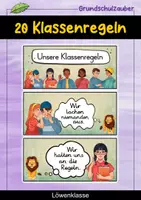 Vorschau - Poster - 20 Klassenregeln - Löwe für die Löwenklasse (Grundschule) - Deckblatt