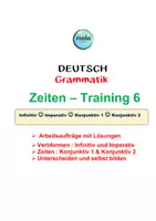 Vorschau - Unterrichtsreihen - Zeiten-Training 6: Infinitiv-Imperativ-Konjunktiv 1&2 - Deckblatt