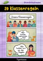 Vorschau - Poster - 20 Klassenregeln - Tiger für die Tigerklasse (Grundschule) - Deckblatt