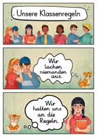 Vorschau - Poster - 20 Klassenregeln - Tiger für die Tigerklasse (Grundschule) - Seite 1