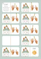 Vorschau - Spiele - Domino Fingerbilder - Zahlzerlegungshaus - Zahlzerlegung 7 - Matheförderung - Seite 2