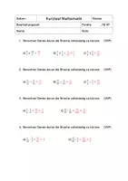 Vorschau - Test - Kurztest: Wiederholung Bruchrechnung - Jahrgangsstufe - Seite 2
