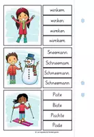 Vorschau - Stationenlernen - Wörter genau lesen - Klammerkarten Winter - Seite 3