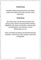 Vorschau - Stationenlernen - Wörter genau lesen - Klammerkarten Frühling - Seite 1