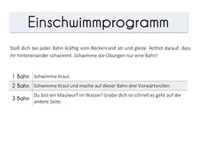 Vorschau - Arbeitsblätter - Kraulschwimmen I differenziertes Einschwimmprogramm - Seite 2