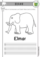 Vorschau - Arbeitsblätter - Elmar (David McKee ) - Literaturprojekt und Buchstabeneinführung Ee (Klasse 1 und 2) - Seite 2