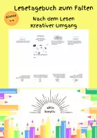 Vorschau - Arbeitsblätter - Teil 5: Nach dem Lesen / Kreativer Umgang - Lesetagebuch zum Falten - Deckblatt