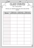 Vorschau - Arbeitsblätter - Class survey - Interview your classmates - Seite 2