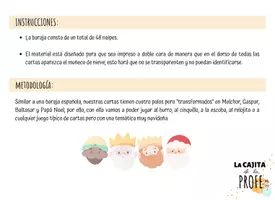 Vista previa - Juegos / Gamificación - Baraja de Cartas de Melchor, Gaspar, Baltasar y Papá Noel - página 2