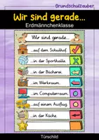 Vorschau - Poster - Wir sind gerade...Türschild - Erdmännchen für die Erdmännchenklasse - Deckblatt