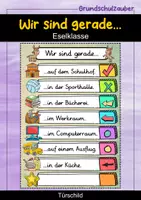 Vorschau - Poster - Wir sind gerade...Türschild - Esel für die Eselklasse - Deckblatt