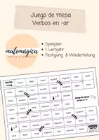 Vorschau - Spiele - Verbos en -ar, Spiel Konjugation Spanisch - Deckblatt