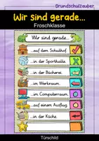 Vorschau - Poster - Wir sind gerade...Türschild - Frosch für die Froschklasse - Deckblatt