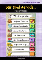Vorschau - Poster - Wir sind gerade...Türschild - Hase für die Hasenklasse - Deckblatt