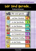 Vorschau - Poster - Wir sind gerade...Türschild - Katze für die Katzenklasse - Deckblatt