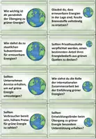 Vorschau - Aufgabenkarten - POLITIK - Plauderkarten "grüne Energie" - Gesprächsanlass - Seite 1