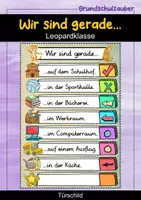 Vorschau - Poster - Wir sind gerade...Türschild - Leopard für die Leopardenklasse - Deckblatt