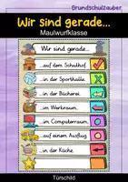 Vorschau - Poster - Wir sind gerade...Türschild - Maulwurf für die Maulwurfklasse - Deckblatt