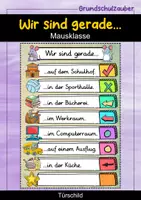 Vorschau - Poster - Wir sind gerade...Türschild - Maus für die Mausklasse - Deckblatt