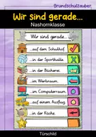 Vorschau - Poster - Wir sind gerade...Türschild - Nashorn für die Nashornklasse - Deckblatt