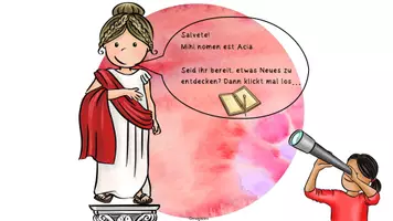 Vorschau - Arbeitsblätter - Acia - Das AcI-Mädchen - Auslöser des AcI und erste Annäherung an die satzwertige Konstruktion - Seite 1