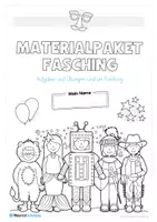 Vorschau - Arbeitsblätter - Materialpaket Fasching / Karneval: 2. Klasse (25 Arbeitsblätter) - Seite 1