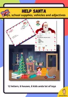 anteprima - Esercizi - DEAR SANTA: TOYS - SCHOOL SUPPLIES -TRANSPORTS - Chrismtas - Pagina di copertina