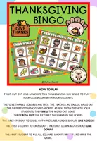 Vista previa - Juegos / Gamificación - THANKSGIVING LOTTO GAME PRINTABLE - THE HUM BAM B - página 1