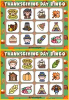 Vista previa - Juegos / Gamificación - THANKSGIVING LOTTO GAME PRINTABLE - THE HUM BAM B - página 2