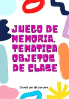 Vista previa - Juegos / Gamificación - Juego de memoria objetos de clase - Portada