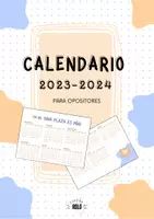 Vista previa - Hojas de trabajo - 🗓️ CALENDARIO 2023-2024 para opositores 👩🏽🏫 - página 2