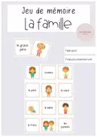 Vorschau - Stationenlernen - La famille Paarspiel Familie - Deckblatt