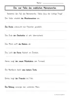 Vorschau - Arbeitsblätter - AB: Die vier Fälle des weiblichen Namenwortes - Fragen formulieren - Seite 3