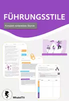 Vorschau - Arbeitsblätter - Führungsstile - Komplett vorbereitete Stunde - Deckblatt