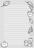 Vorschau - Anderer Materialtyp - Herbstliche Schreibblätter mit verschiedenen Grundschullineaturen - Seite 3