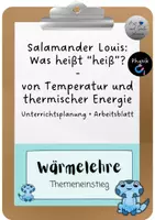 Vorschau - Stundenentwürfe - Unterrichtsstunde: Teil 1 im Salamander-Modell - Was ist heiß? #silvesterknaller24 - Deckblatt