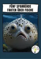 Vorschau - Arbeitsblätter - Fünf spannende Fakten über Fische - Deckblatt