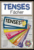Vorschau - Arbeitsblätter - TENSES - Fächer (Englische Zeiten) - Deckblatt