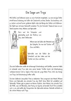 Vorschau - Arbeitsblätter - Die Sage um Troja - Deckblatt