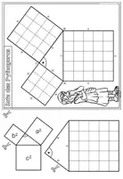 Vorschau - Arbeitsblätter - SATZ DES PYTHAGORAS - Kopiervorlage - Seite 1