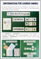 Vorschau - Präsentationen/Tafelbilder - SATZ DES PYTHAGORAS - Tafelmaterial - Seite 1