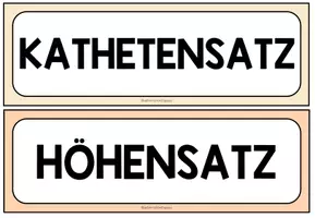 Vorschau - Präsentationen/Tafelbilder - Satzgruppe des Pythagoras – Tafelmaterial und Zusammenfassung | Satz des Pythagoras, Höhensatz und Kathetensatz - Seite 2