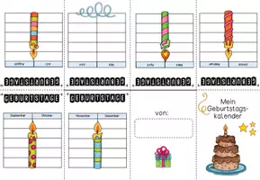 Vorschau - Arbeitsblätter - Geburtstagskalender - Deckblatt