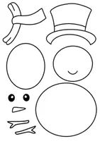 Vorschau - Mal- und Bastelvorlagen - Schneemann Bastelvorlagen - Kunst im Winter - Seite 1